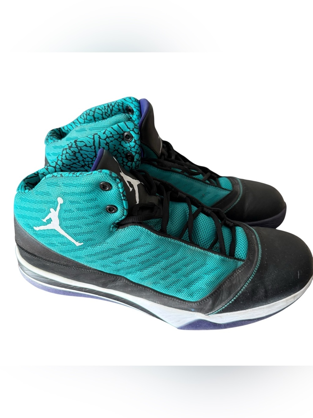 Nike Jordan B'Mo New Emerald Black Grape Ice 580590-008 Men's Size 17 RARE size